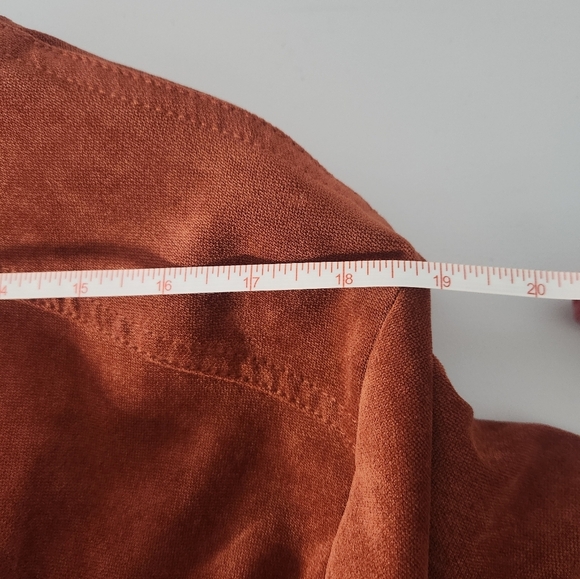 Women's Rust Jacket with Silver Buttons, Size 3x - Picture 9 of 10